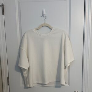 Casual Cream Short Sleeve Top